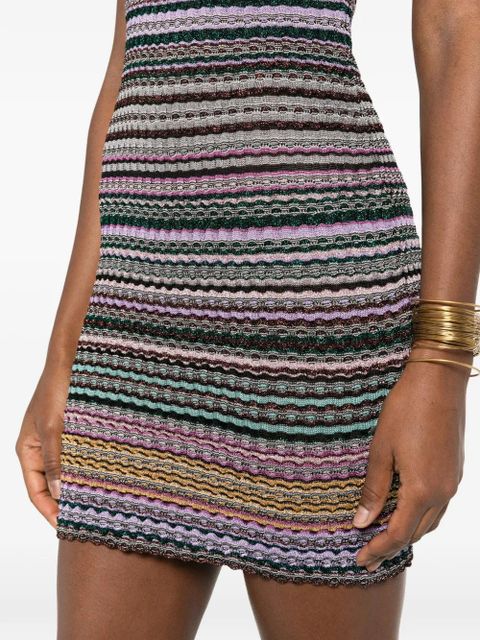 Missoni striped-pattern mini dress - Black
