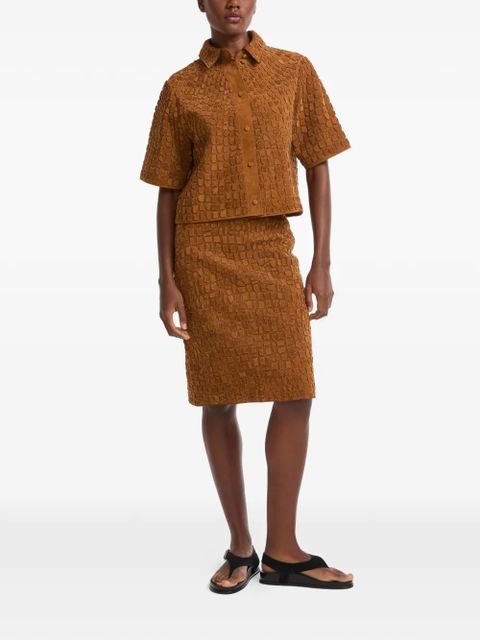 Yves Salomon suede short-sleeve shirt - Brown - zdjęcie produktu nr 2