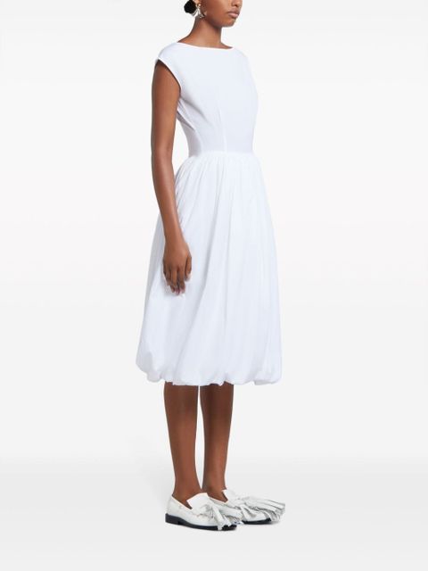 Marni boat-neck cotton midi dress - White