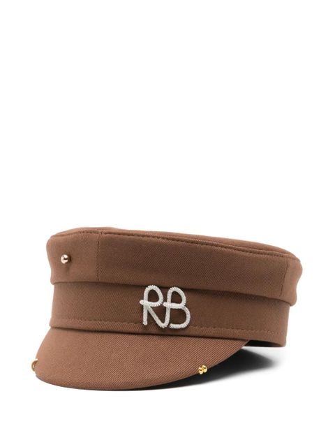 Ruslan Baginskiy logo-appliqué bakerboy hat - Brown - zdjęcie produktu nr 1