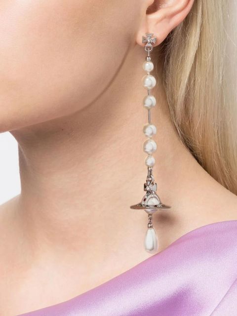 Vivienne Westwood Broken pearl earrings - White