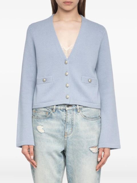 Zadig&Voltaire wide-sleeve cashmere cardigan - Blue