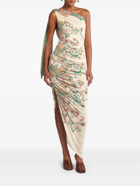 ETRO single-shoulder maxi dress - Neutrals - zdjęcie produktu nr 2