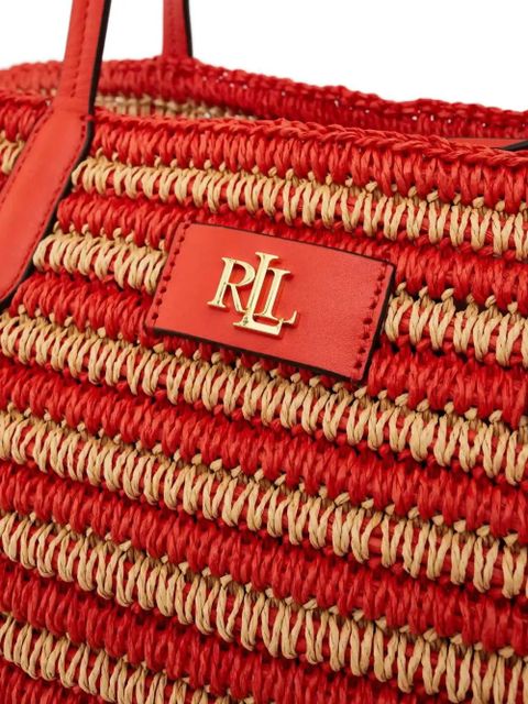 Lauren Ralph Lauren straw shoulder bag - Orange
