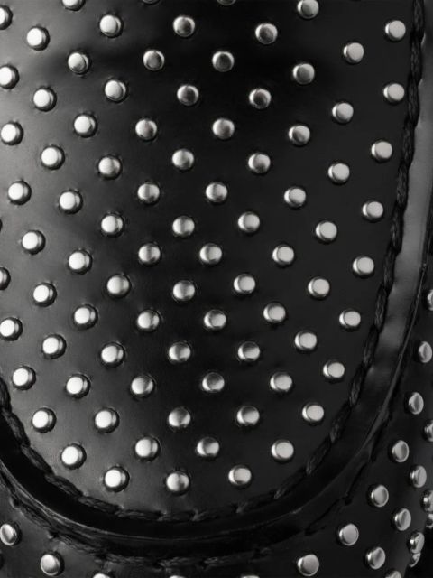 Prada stud-embellished leather mules - Black