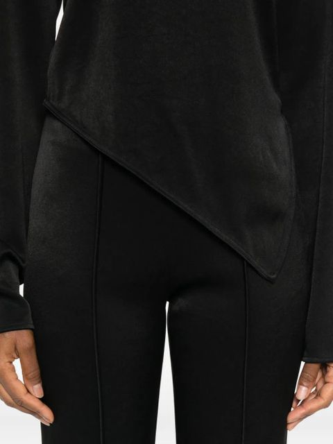 Nanushka asymmetric-hem top - Black