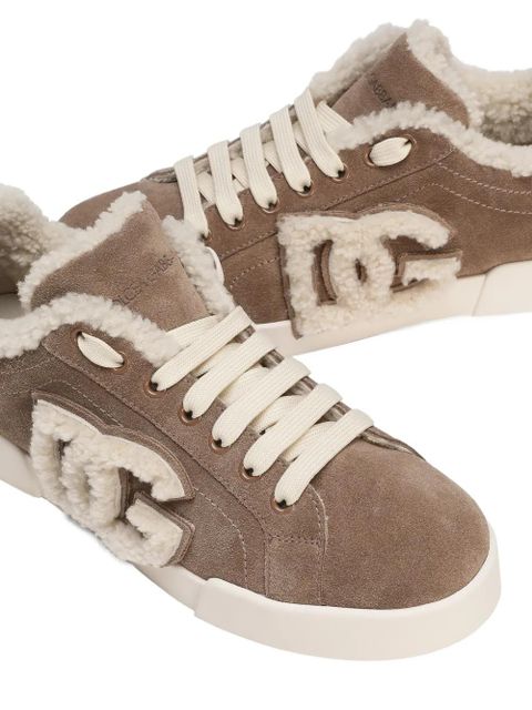 Dolce & Gabbana Portofino suede sneakers - Neutrals