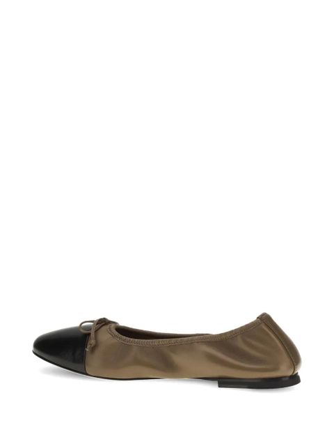 Dear Frances Gala ribbon ballet flats - Green