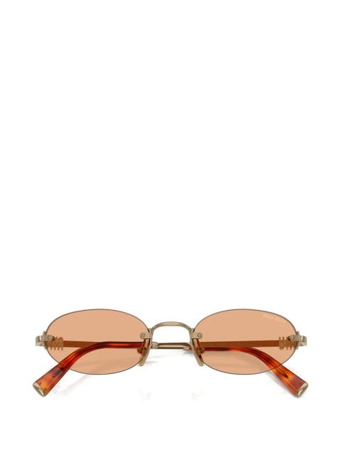 Miu Miu Eyewear oval-frame sunglasses - Gold