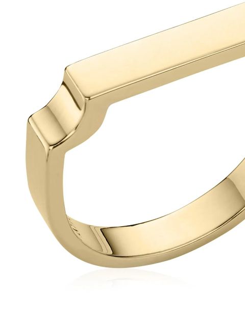 Monica Vinader Signature flat top ring - Gold
