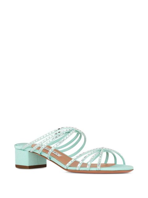 Aquazzura Tell Me Crystal sandals - Blue