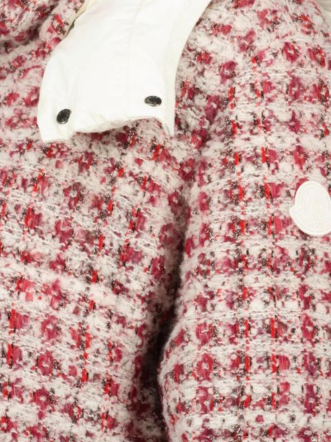 Moncler tweed puffer jacket - Red