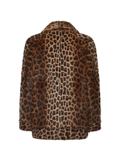 Saint Laurent leopard print coat - Brown - zdjęcie produktu nr 2