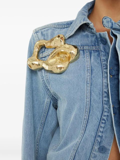 Christopher Esber Corsage denim jacket - Blue