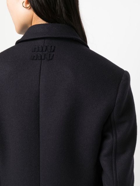 Miu Miu double-breasted wool coat - Blue