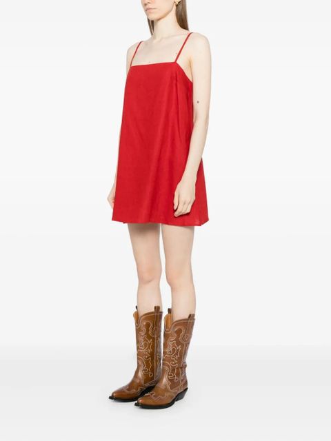 Reformation Aubree linen dress - Red