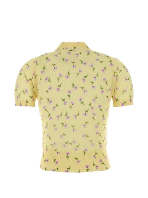Jil Sander floral-print polo shirt - Yellow - zdjęcie produktu nr 2