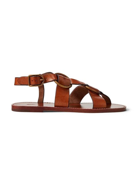 Polo Ralph Lauren sandały skórzane Plo Rng Sandal damskie kolor brązowy 818923266001 - zdjęcie produktu nr 1