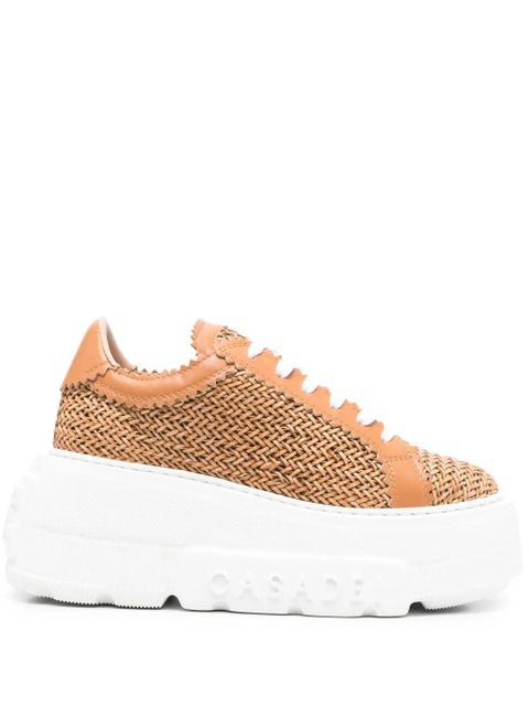 Casadei Nexus Hanoi woven platform sneakers - Brown - zdjęcie produktu nr 1