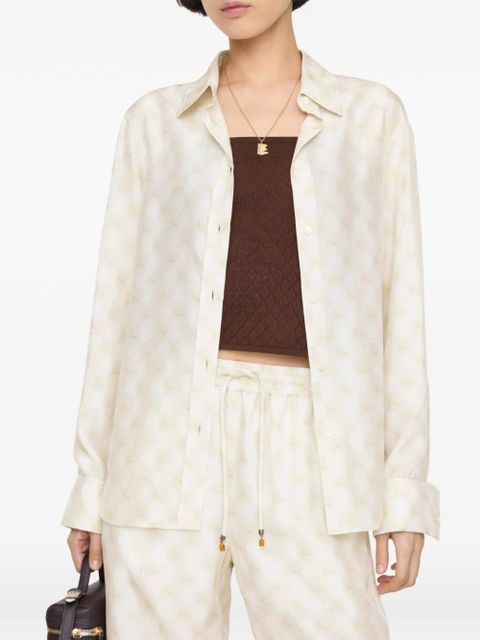 Burberry regular fit EKD Checkerboard silk shirt - Neutrals - zdjęcie produktu nr 2