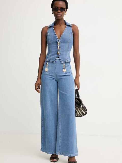 Simona Corsellini jeansy wide leg damskie - zdjęcie produktu nr 1