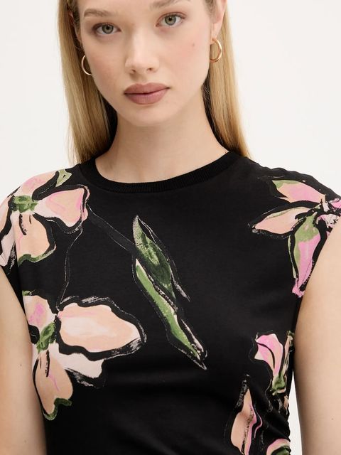 Desigual sukienka KATRINA kolor czarny midi rozkloszowana 25WWVK12