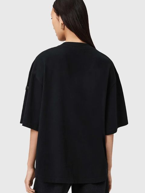 AllSaints t-shirt bawełniany damski kolor czarny W152JD - zdjęcie produktu nr 2