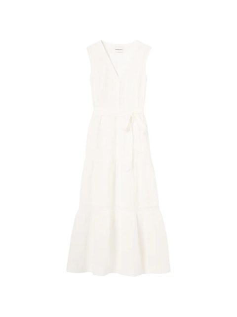 Claudie Pierlot lace-trim belted dress - White - zdjęcie produktu nr 1