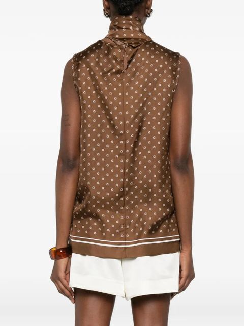 Max Mara Scatola print top - Brown