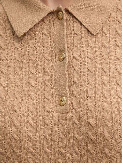 Tommy Hilfiger sukienka wełniana kolor beżowy mini rozkloszowana WW0WW44979