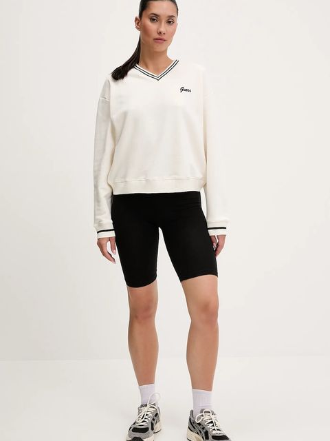 Guess bluza IRIS damska kolor beżowy gładka V5GQ07 KCRT1