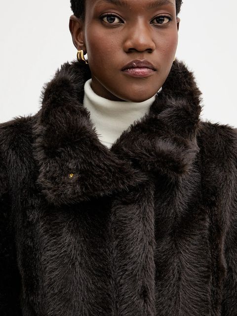 Fracomina płaszcz kolor brązowy FR25WC4002O44501