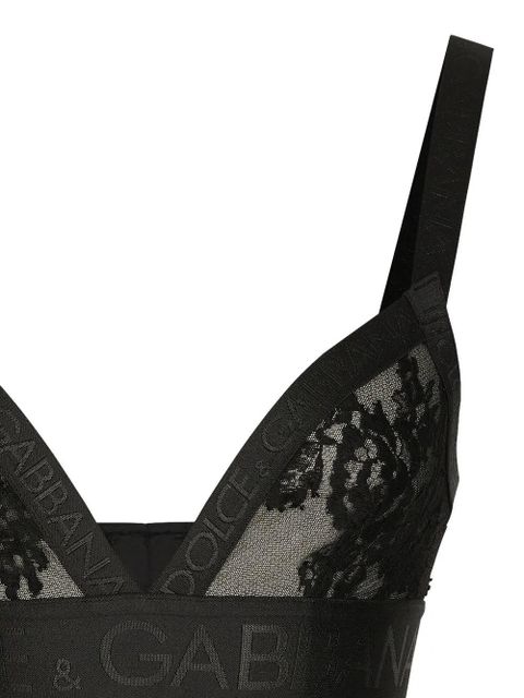 Dolce & Gabbana lace triangle bra - Black