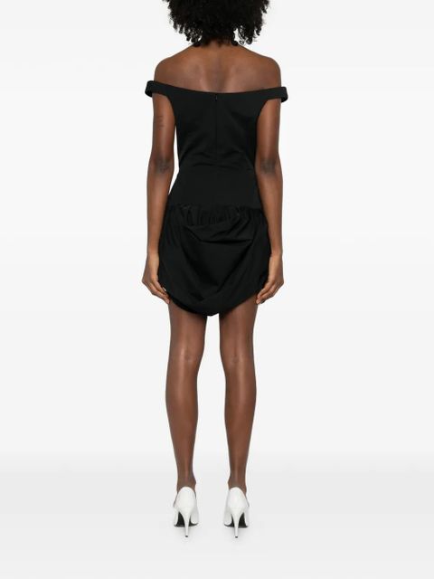Magda Butrym off-shoulder gathered mini dress - Black