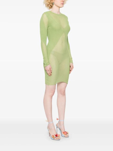 Isa Boulder knitted mini dress - Green