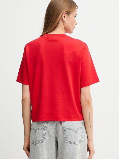 Calvin Klein Jeans t-shirt bawełniany damski kolor czerwony LV047D205G