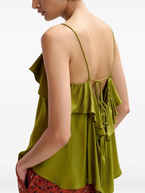 Essentiel Antwerp ruffled-neck blouse - Green