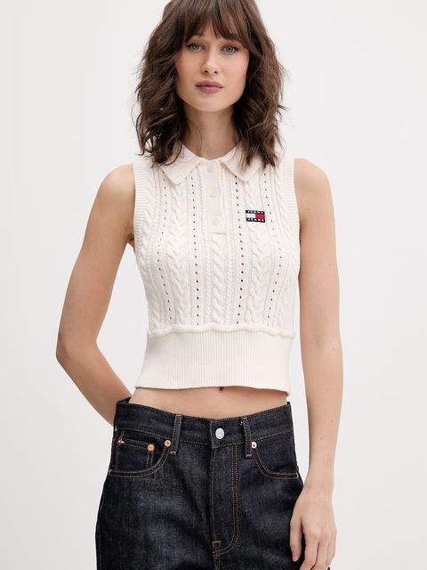 Tommy Jeans kamizelka damska bawełniana - zdjęcie produktu nr 1