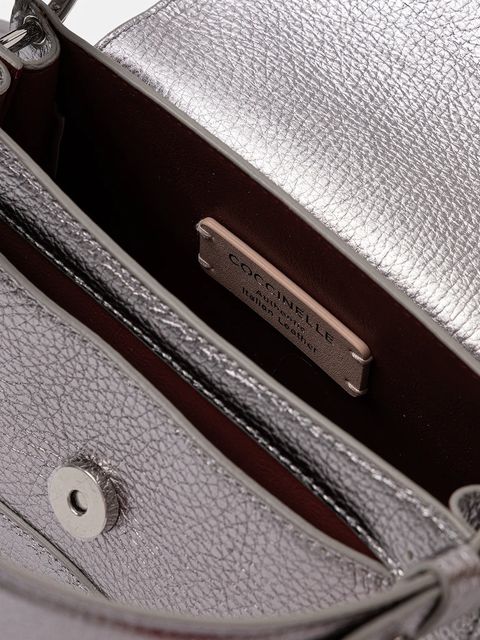 Coccinelle torebka skórzana kolor srebrny E1 SSL 18 04 01