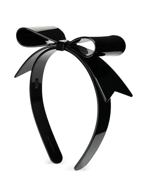 Maison Michel bow-embellished headband - Black - zdjęcie produktu nr 1