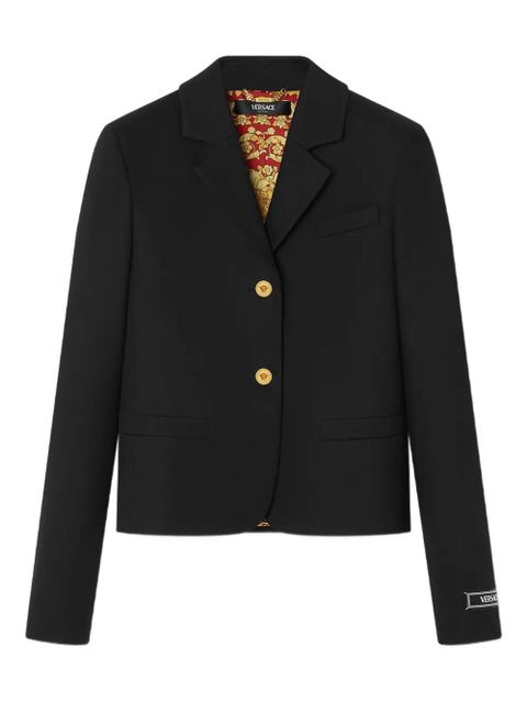 Versace gold-button cotton jacket - Black - zdjęcie produktu nr 1