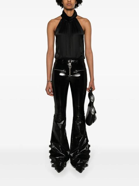 Courrèges multi-buckle flared trousers - Black