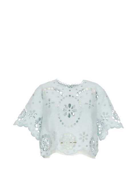 ZIMMERMANN Awaken embroidered blouse - Blue - zdjęcie produktu nr 1