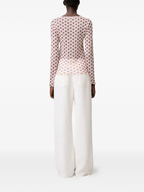 Claudie Pierlot floral-print T-shirt - Neutrals