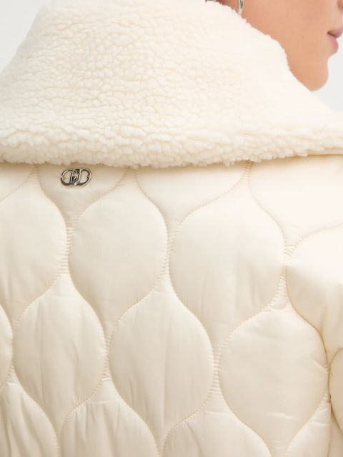 Liu Jo bezrękawnik kolor beżowy przejściowy MF5162 T091A