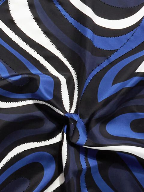 PUCCI large Marmo-print silk scarf - Blue - zdjęcie produktu nr 2
