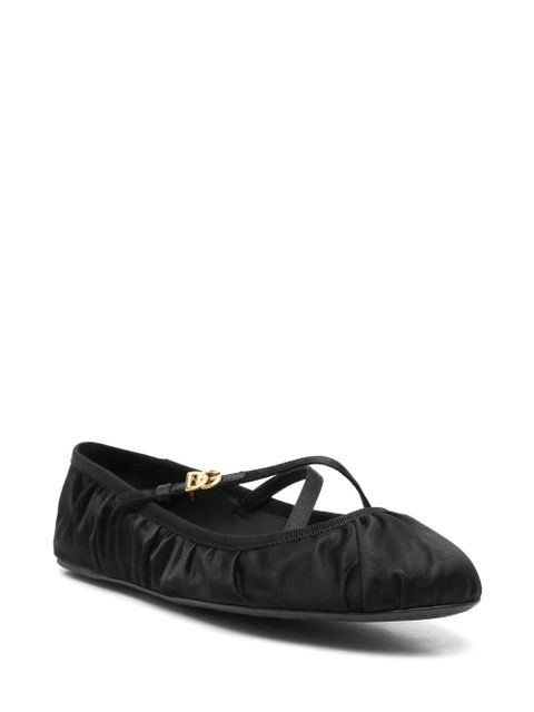 Dolce & Gabbana logo-buckle ballet flats - Black - zdjęcie produktu nr 2