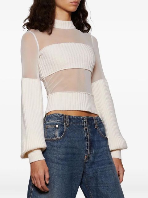 Jean Paul Gaultier ribbed wool sweater - Neutrals