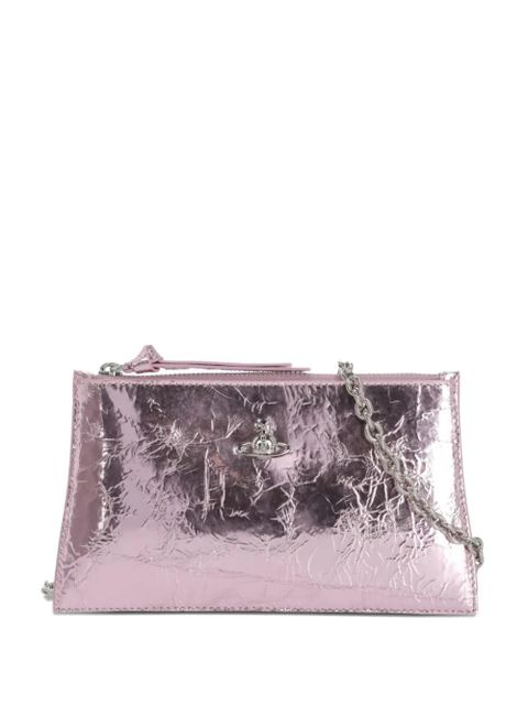 Vivienne Westwood orbit logo removable strap clutch bag - Pink - zdjęcie produktu nr 1