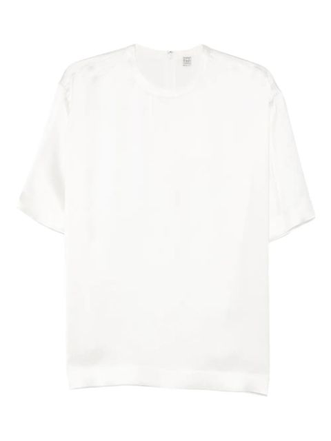 TOTEME satin T-shirt - White - zdjęcie produktu nr 1
